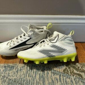 New Balance Kids Lacrosse Cleats - White and Yellow